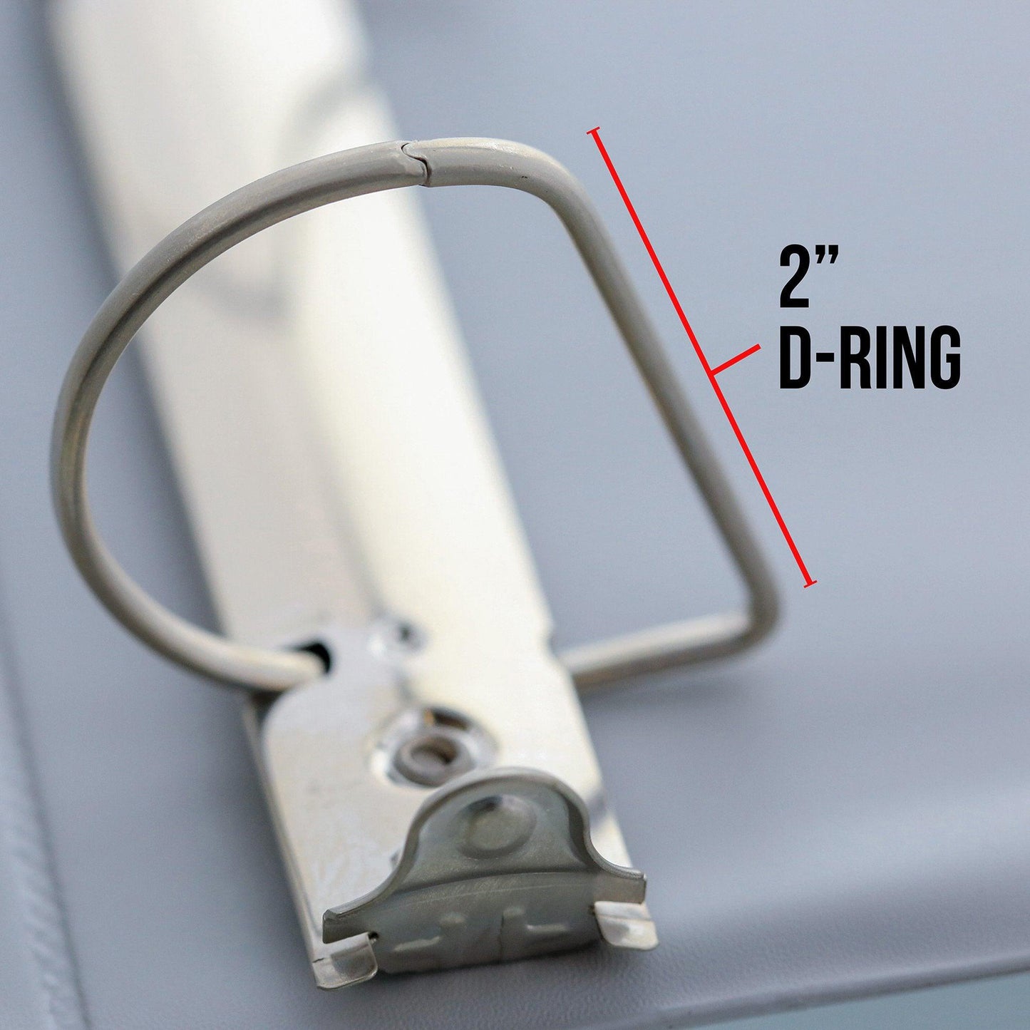 Slant D Ring View Binder with 2 Pockets, 2", White, Pack of 6 - Loomini