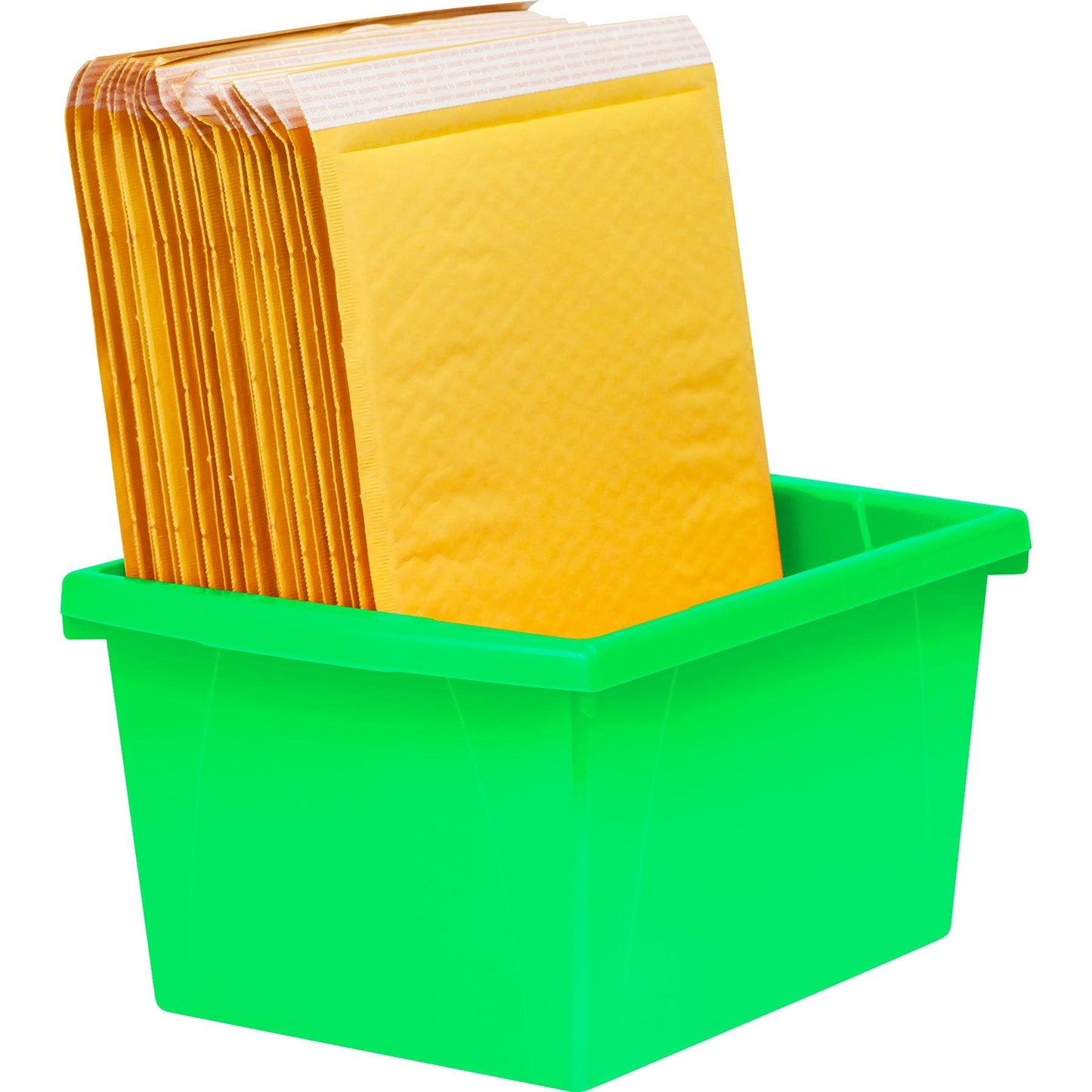 Small Classroom Storage Bin, Green, Pack of 3 - Loomini