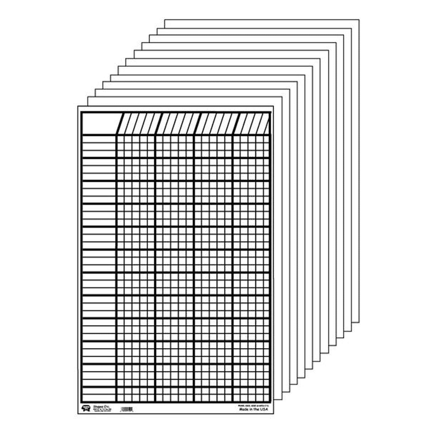 Small Incentive Chart Set, White - Loomini