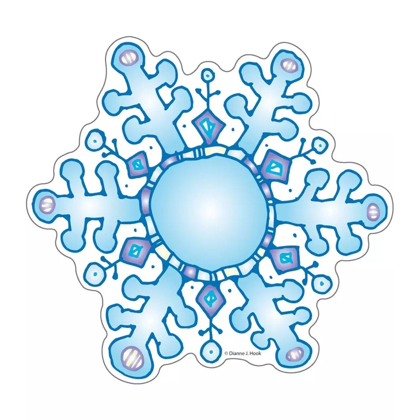 Snowflakes Cut-Outs by DJ Inkers, 36 Per Pack, 3 Packs - Loomini