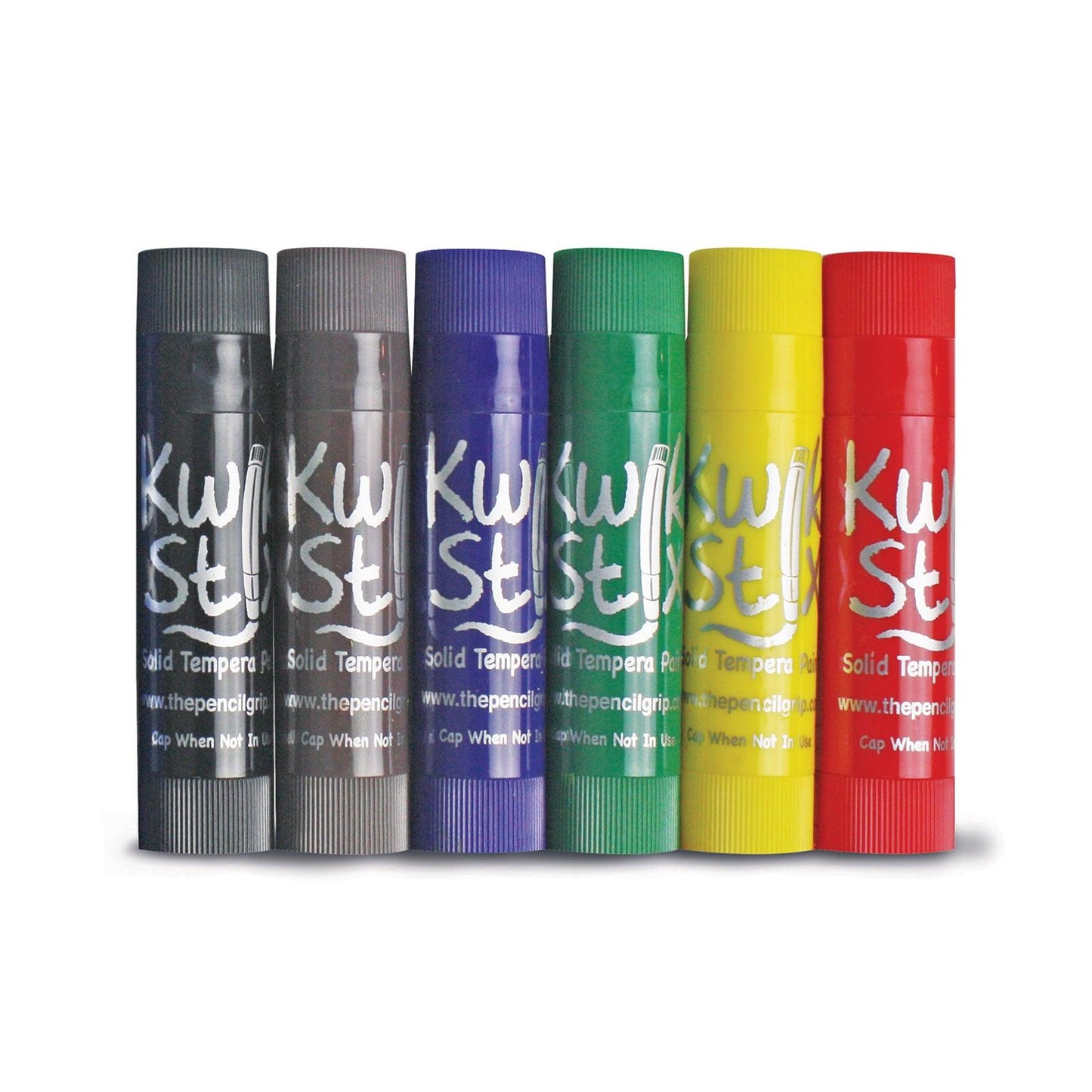 Solid Tempera Paint Sticks, Primary Colors, 6 Per Pack, 6 Packs - Loomini