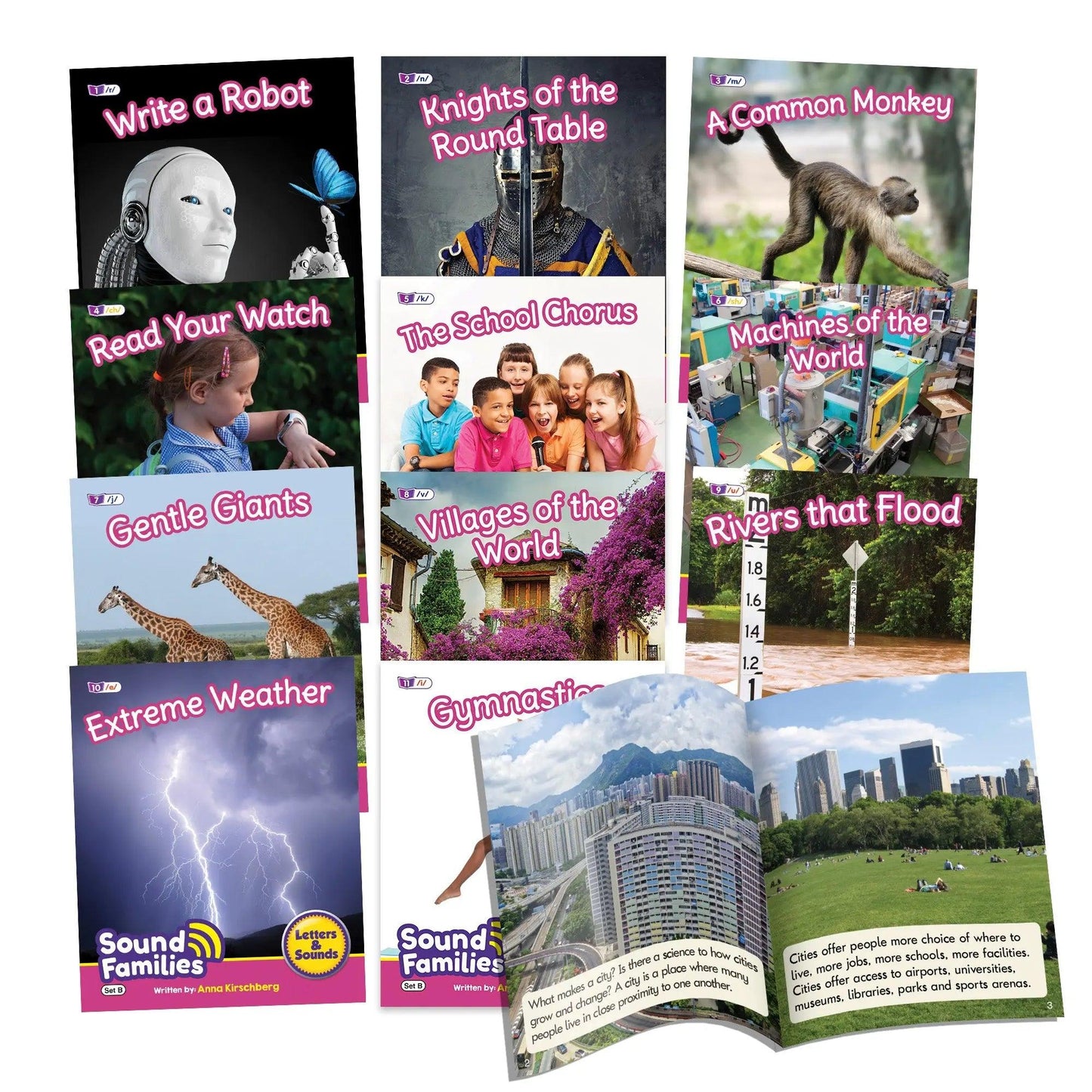 Sound Families Decodable Readers Consonants Non-Fiction Phase 5.5, Set of 12 Beanstalk Books