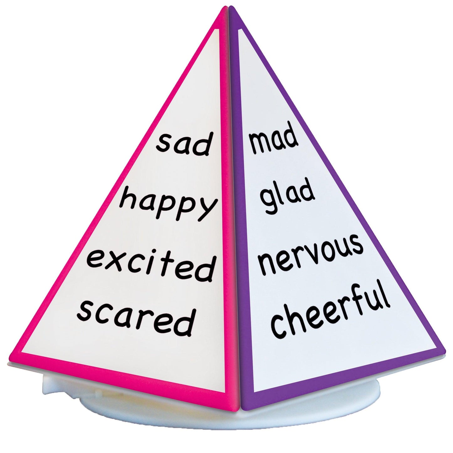 Spin & Write Pyramid™ Rotating 4-Sided Dry-Erase Board - Loomini