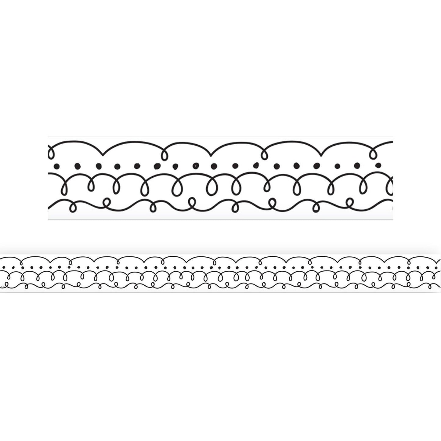 Squiggles and Dots Die-Cut Border Trim, 35 Feet Per Pack, 6 Packs - Loomini