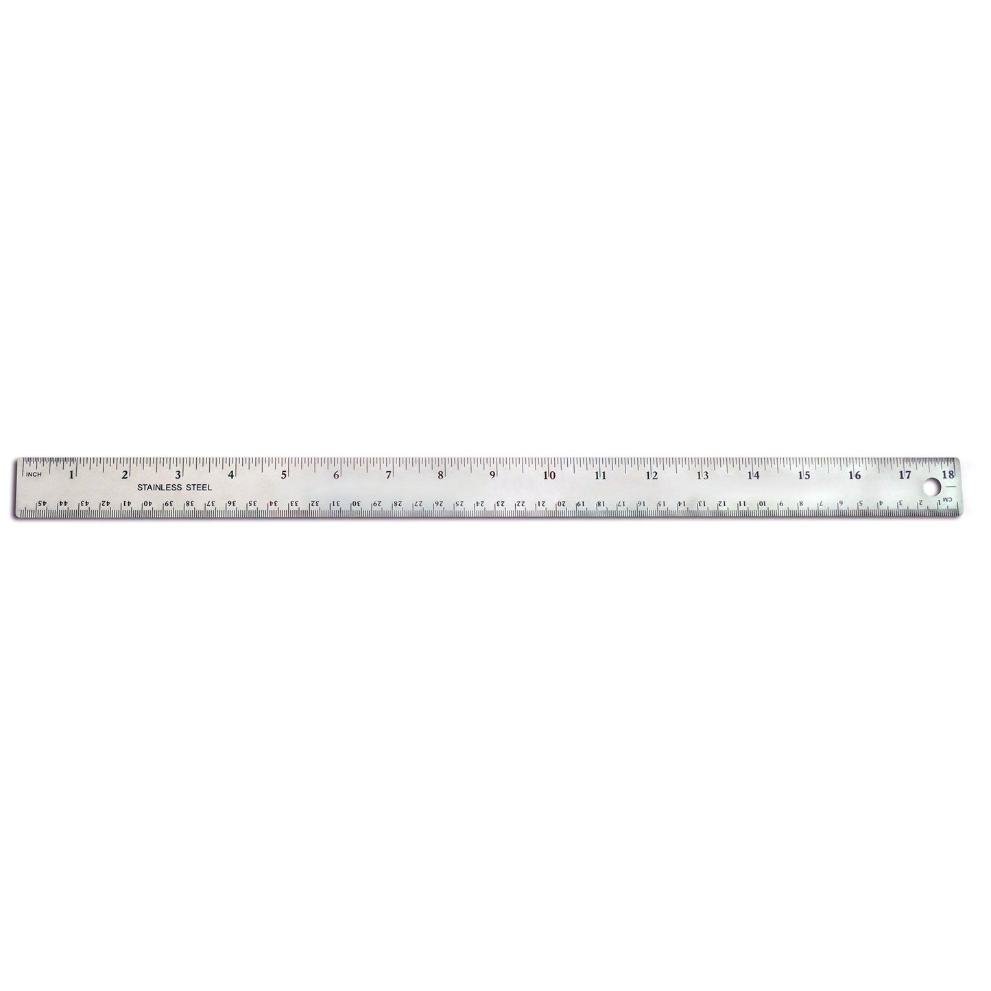 Stainless Steel Ruler, 18", Pack of 6 - Loomini