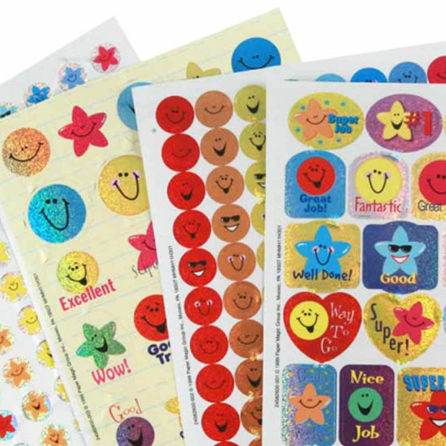 Stars & Smiles Sparkle Sticker Book, 6 Books - Loomini