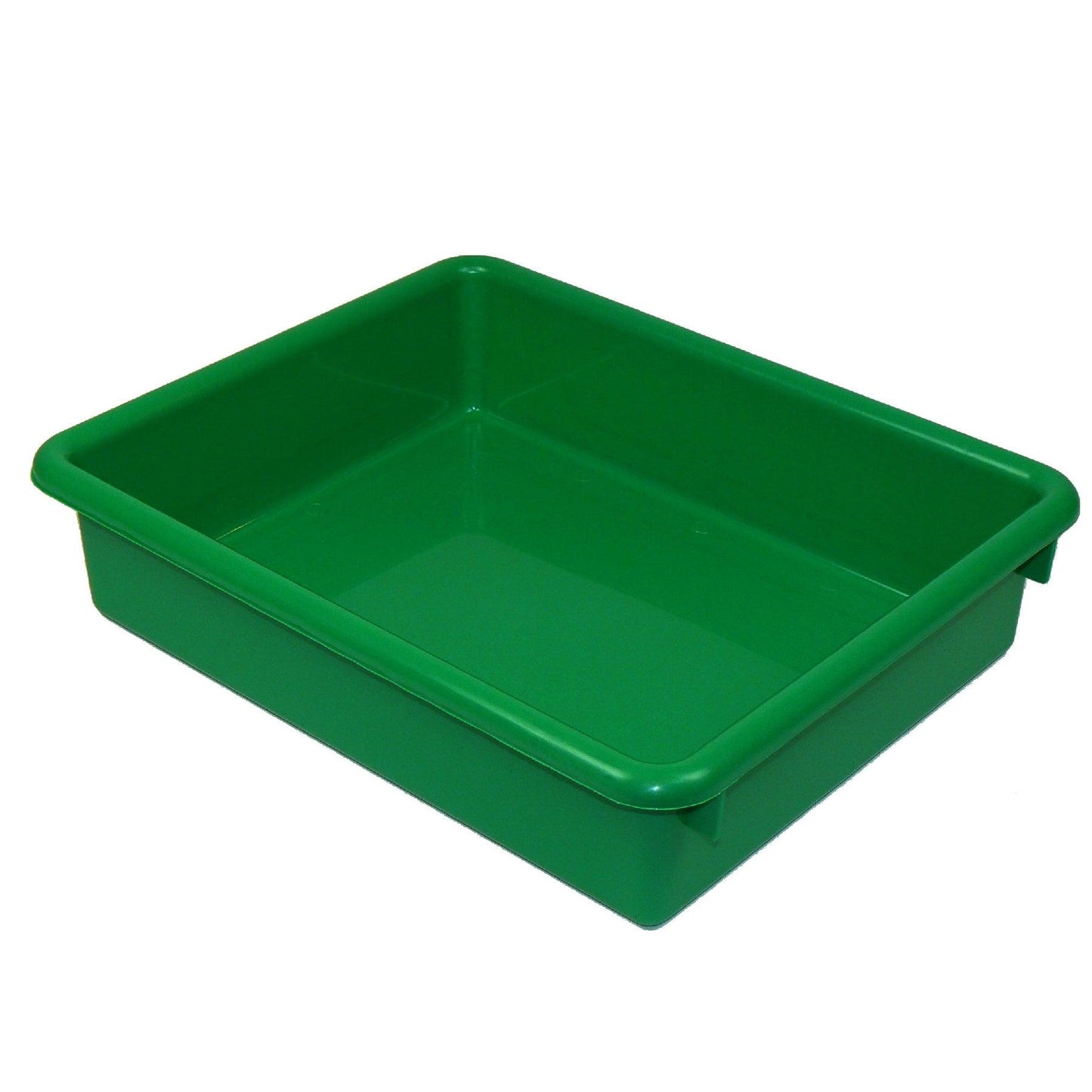 Stowaway® 3" Letter Tray no Lid, Green, Pack of 3 - Loomini
