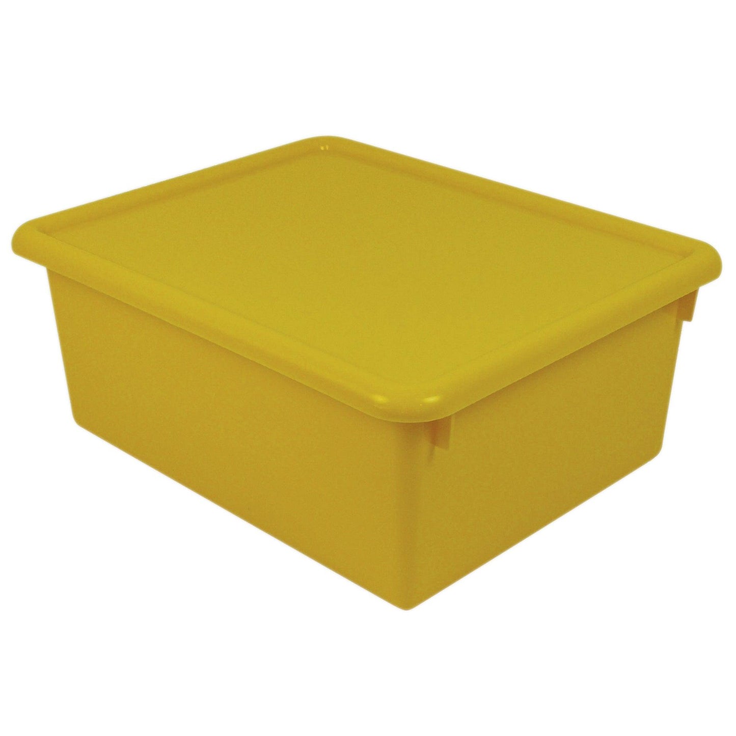 Stowaway® 5" Letter Box with Lid, Yellow, Pack of 2 - Loomini
