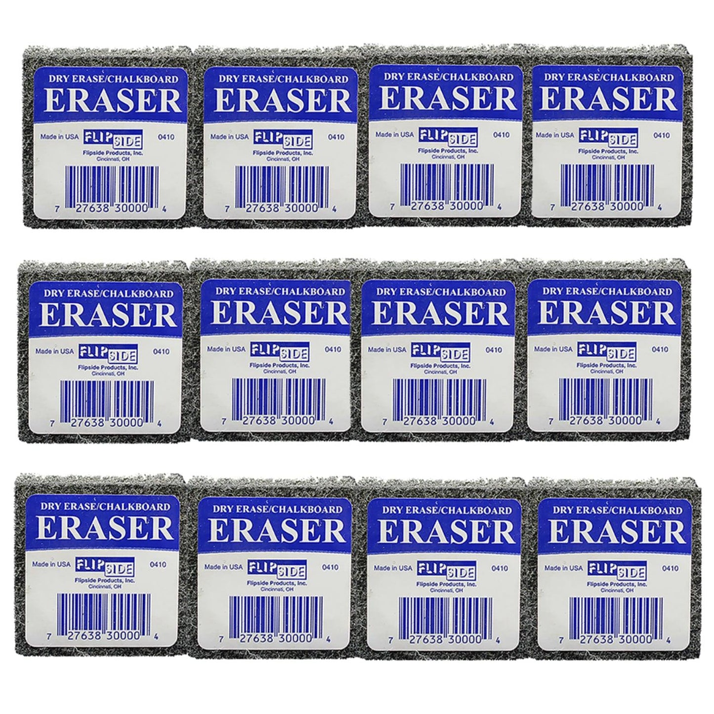 Student Eraser, 2" Width, 2" Length, 12 Per Pack, 2 Packs - Loomini
