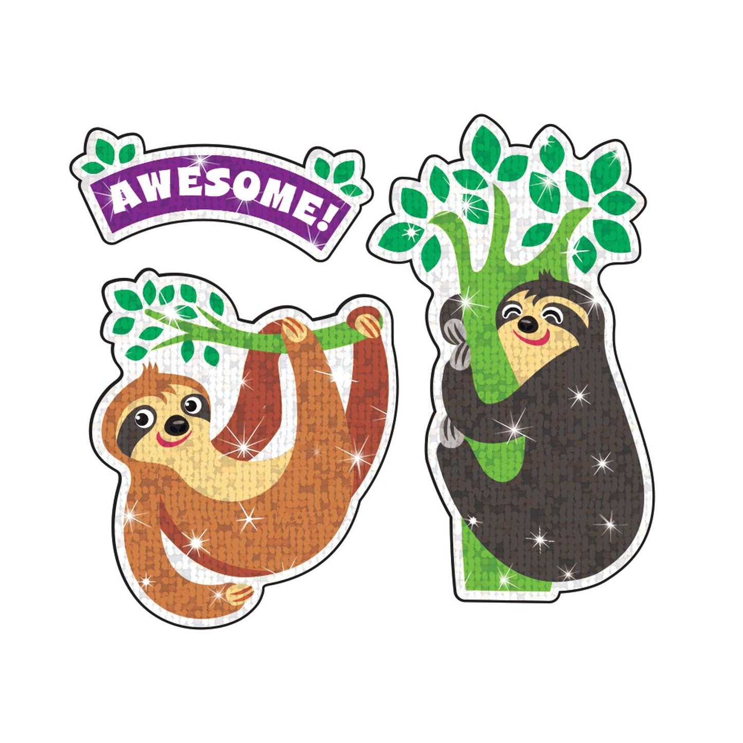 Thoughtful Sloths Sparkle Stickers®, 32 Per Pack, 6 Packs - Loomini