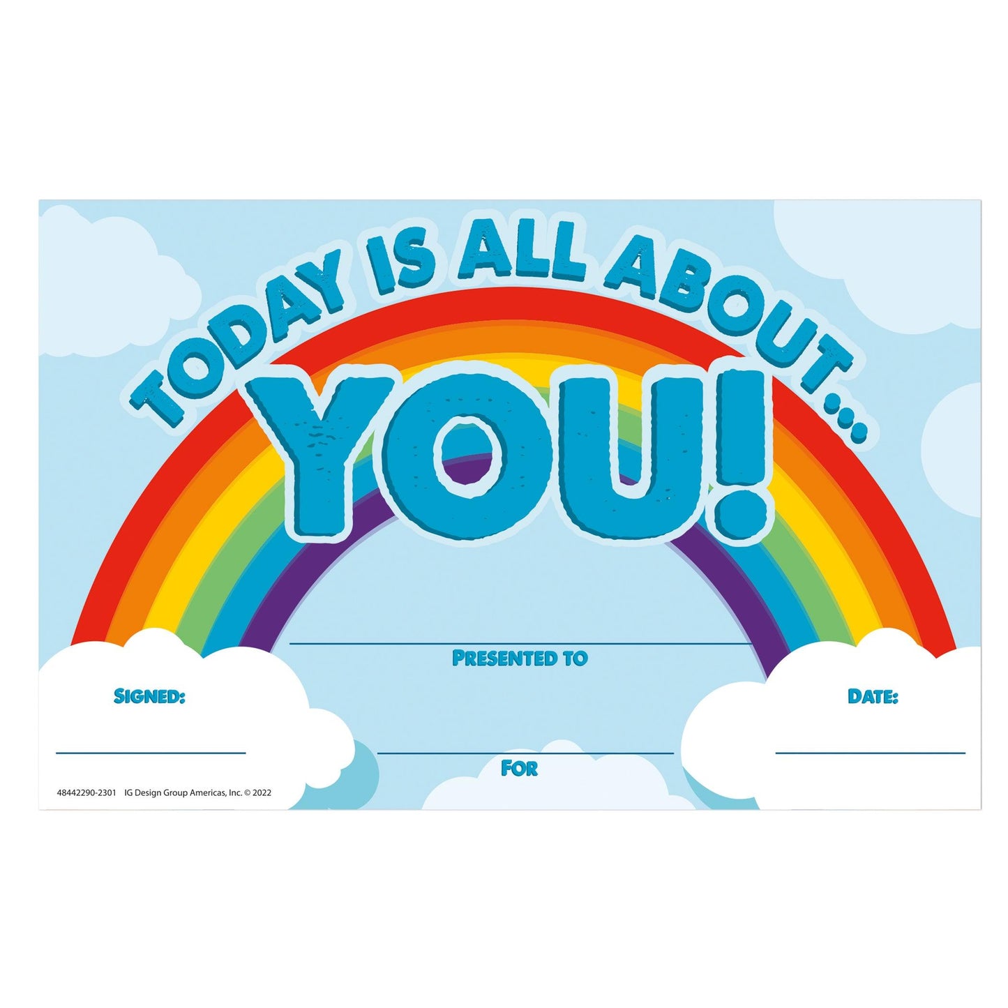 Today Is All About You Recognition Award, 36 Per Pack, 6 Packs - Loomini