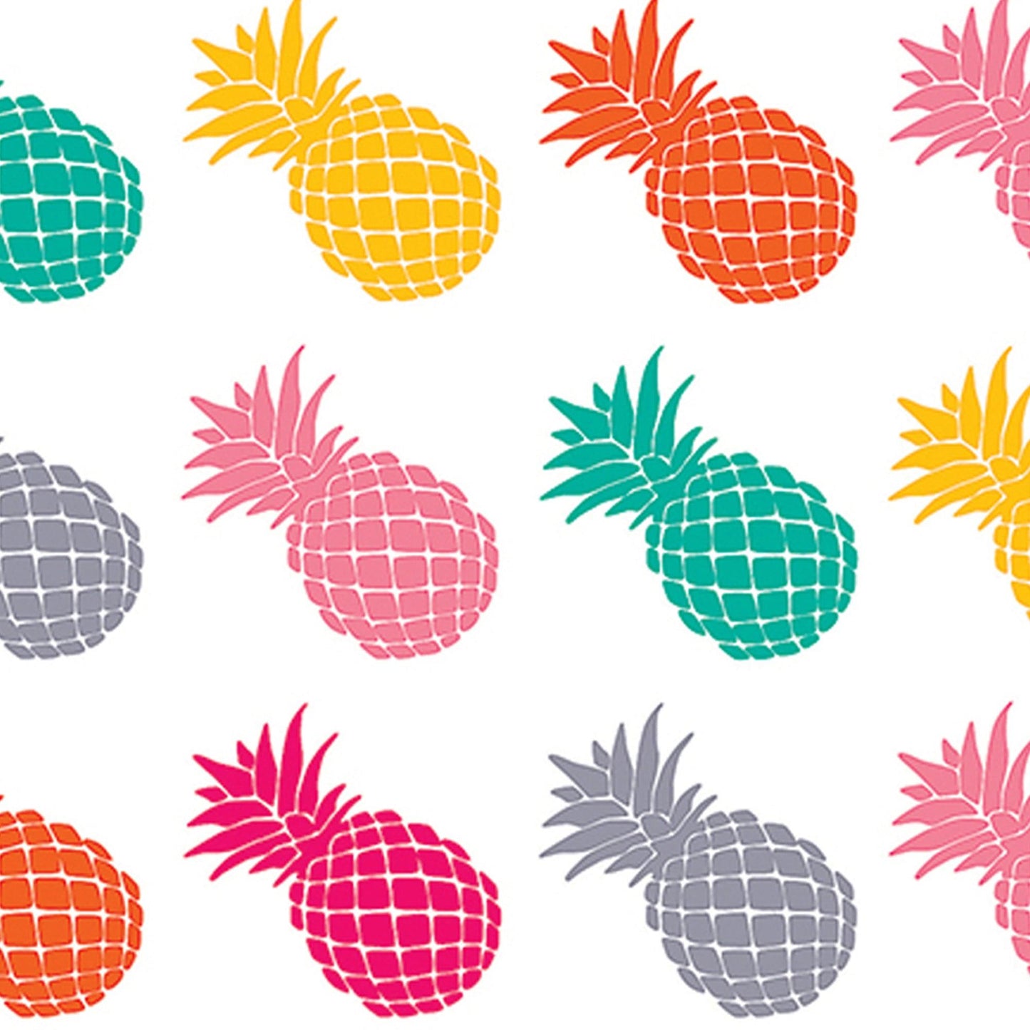 Tropical Punch Pineapples Stickers, 120 Per Pack, 12 Packs - Loomini