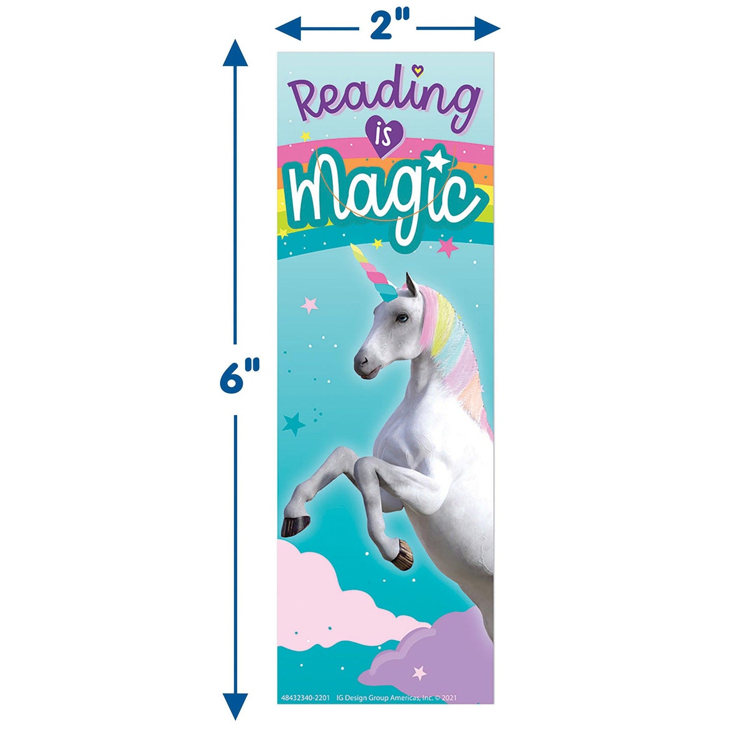 Unicorn Reading is Magic Bookmarks, 36 Per Pack, 6 Packs - Loomini