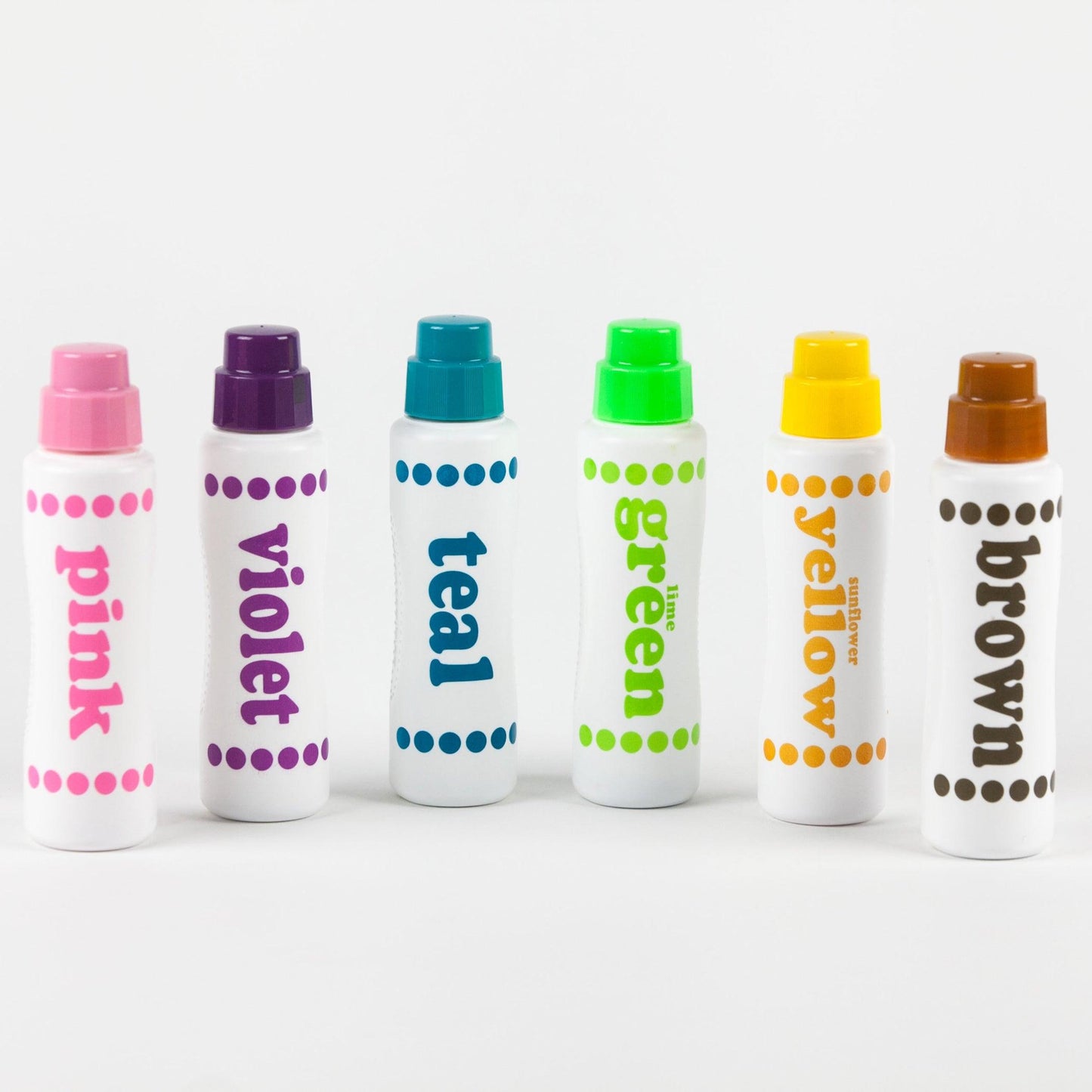 Washable Brilliant Dot Markers, 6 Colors - Loomini