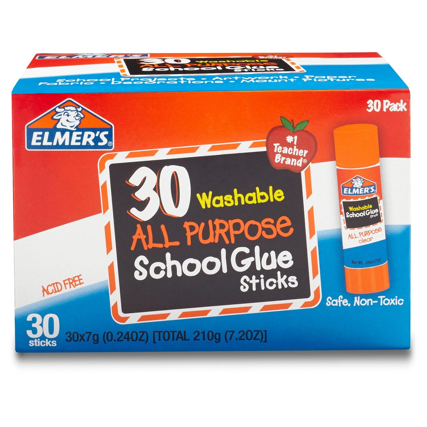 Washable School Glue Sticks, All Purpose, Pack of 30 - Loomini