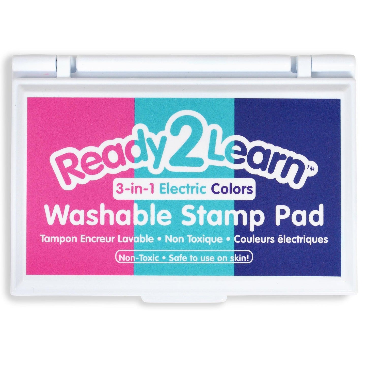 Washable Stamp Pad 3-in-1 - Electric - Pink, Purple & Turquoise - Pack of 3 - Loomini
