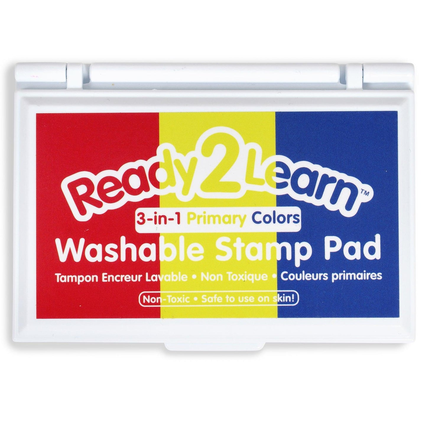 Washable Stamp Pad 3-in-1 - Primary Colors - Red, Yellow & Blue - Pack of 3 - Loomini