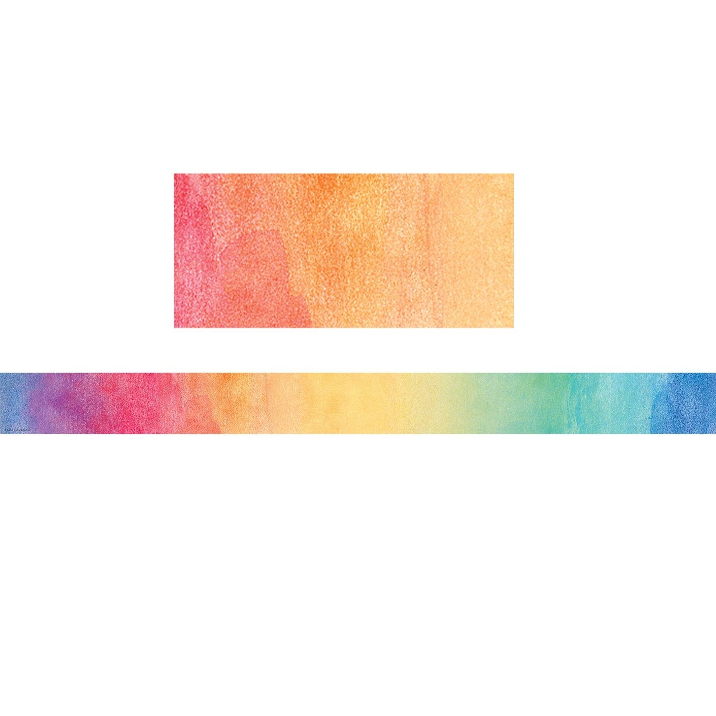 Watercolor Straight Border Trim, 35 Feet Per Pack, 6 Packs - Loomini