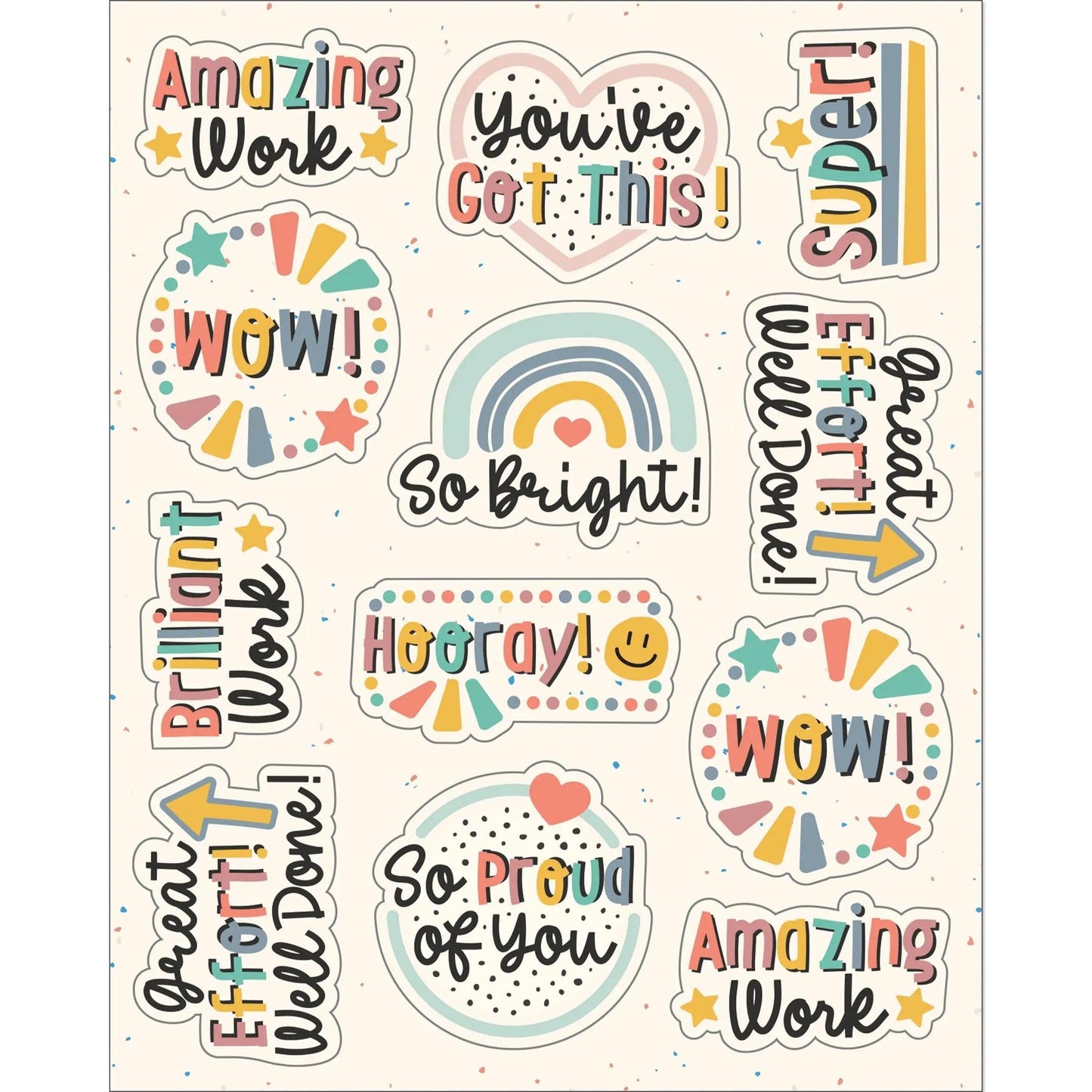 We Belong Motivators Shape Stickers, 72 Per Pack, 12 Packs Carson Dellosa Education