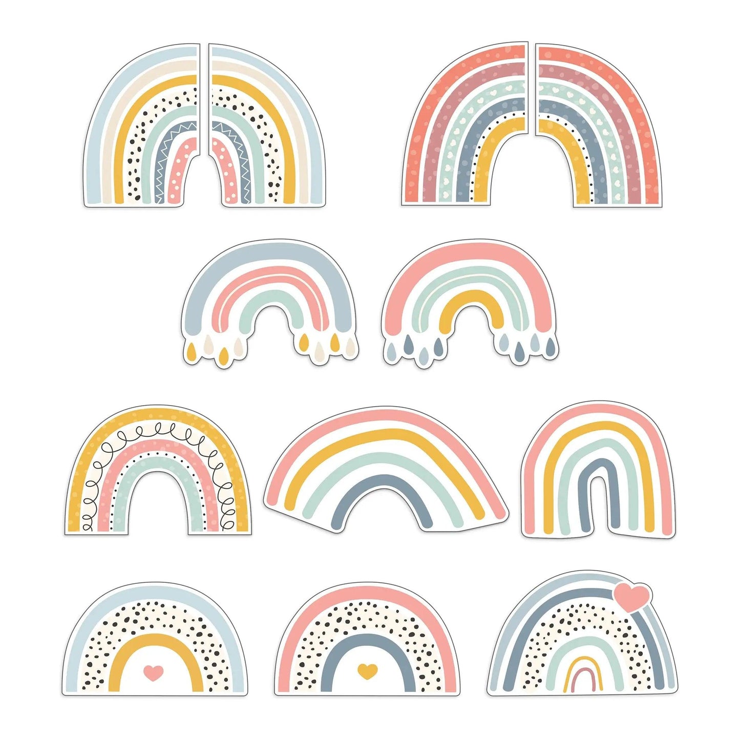 We Belong Rainbow Fun Cut-Outs, 36 Per Pack, 3 Packs Carson Dellosa Education