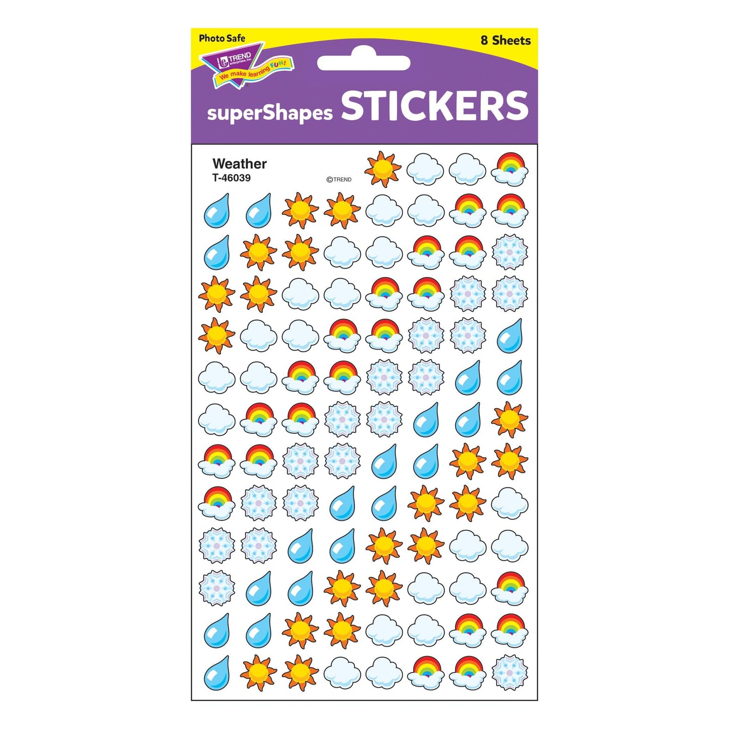 Weather superShapes Stickers, 800 Per Pack, 6 Packs - Loomini