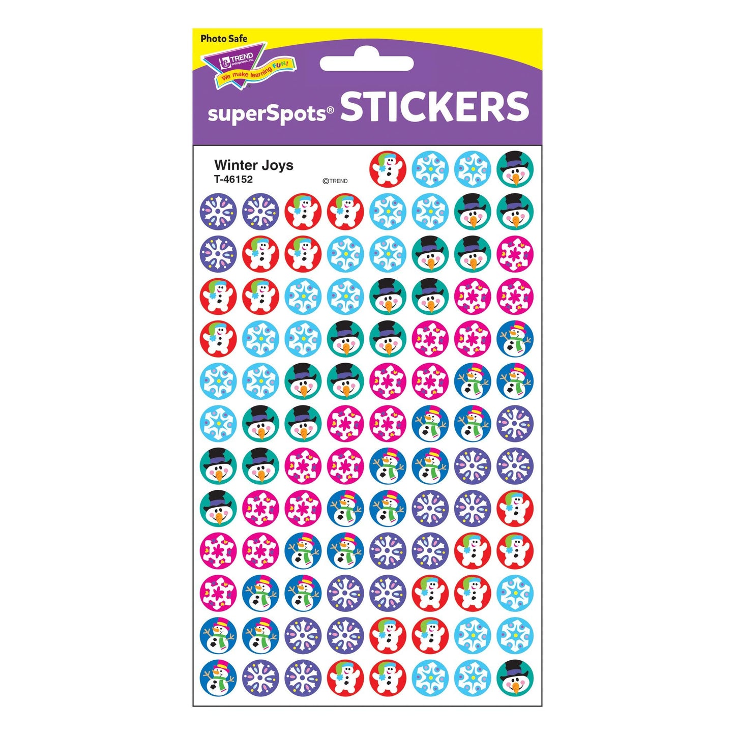 Winter Joys superSpots® Stickers, 800 Per Pack, 6 Packs - Loomini