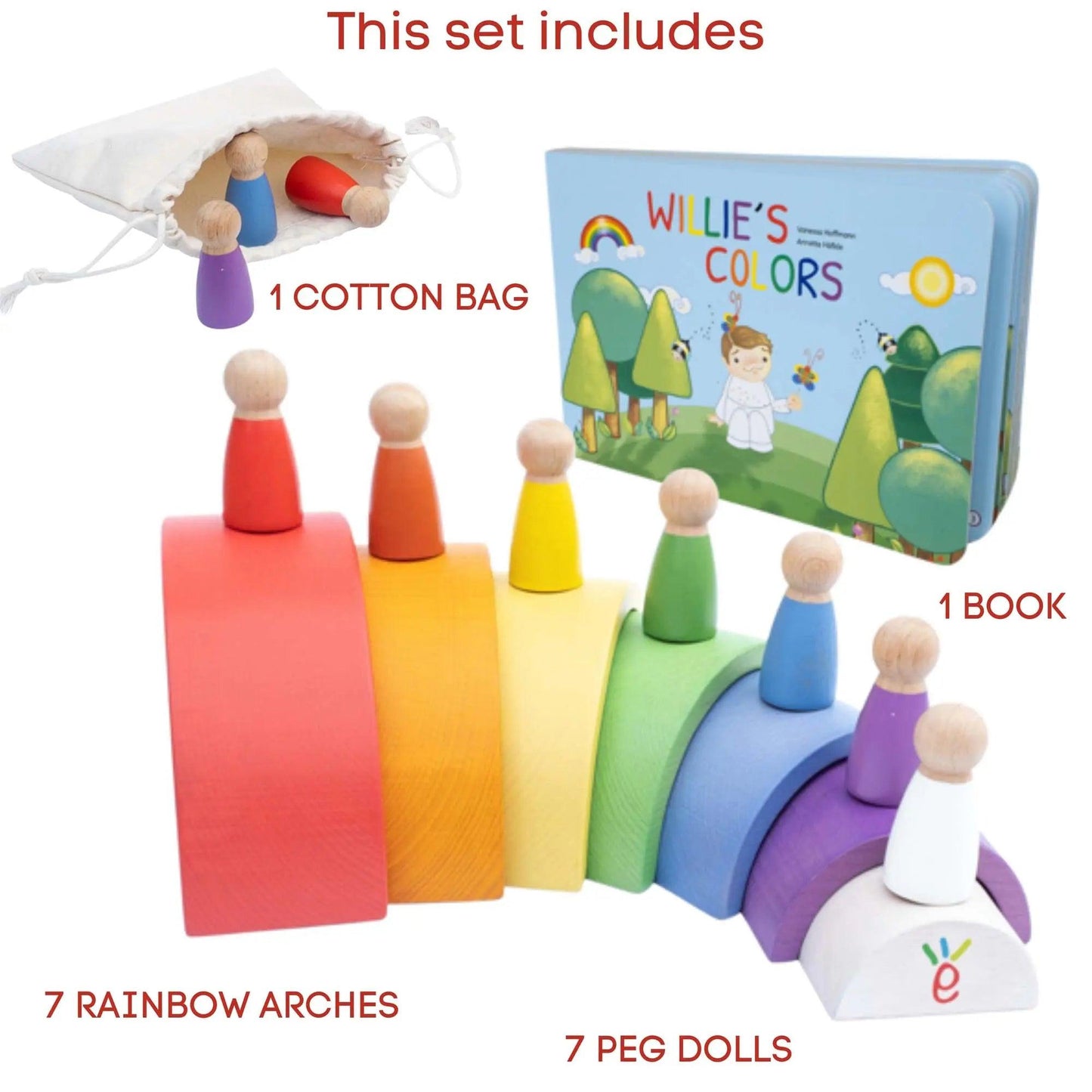 Wooden Arches And Peg Dolls (Set With Book) Extasticks