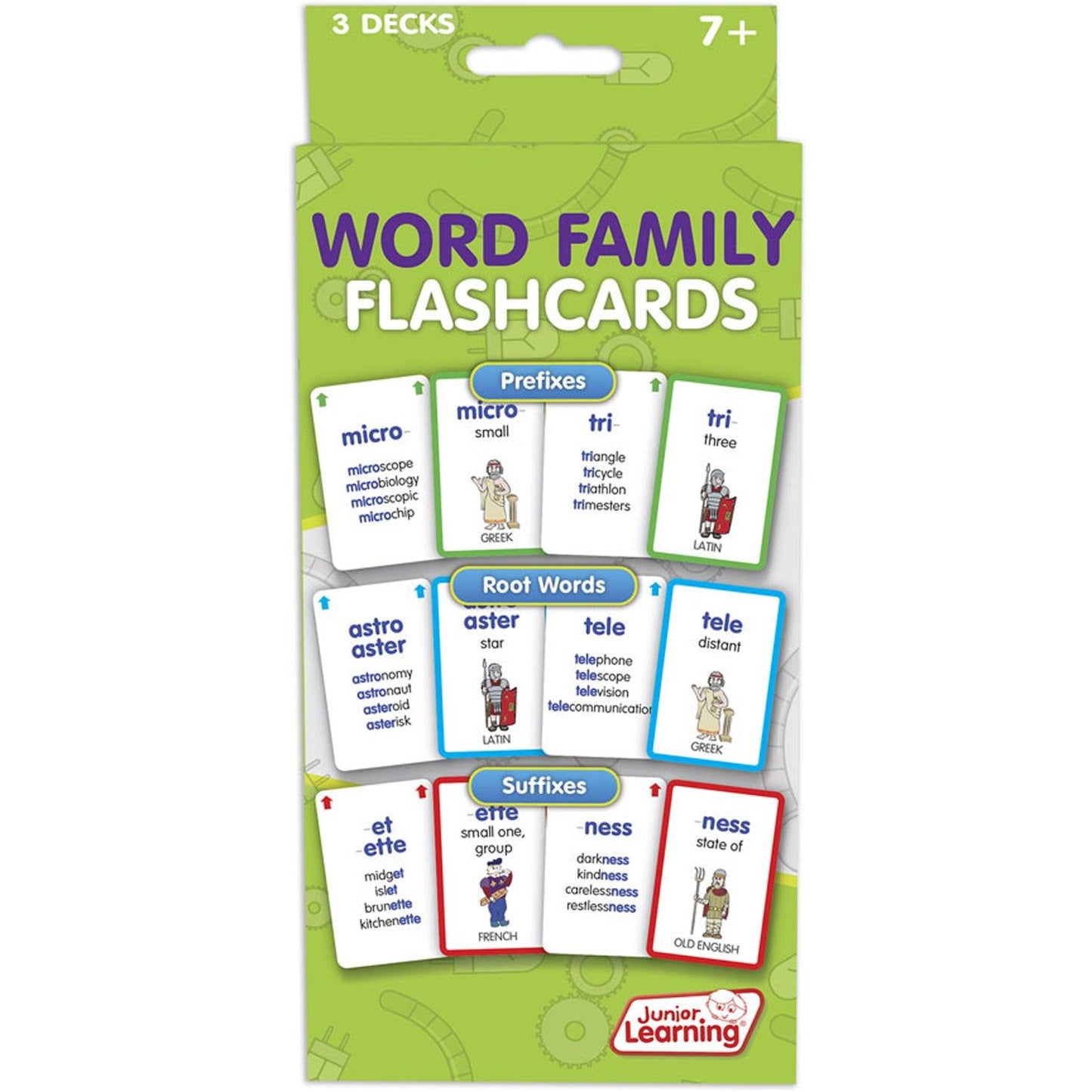 Word Families Flash Cards, 3 Decks Per Pack, 3 Packs - Loomini