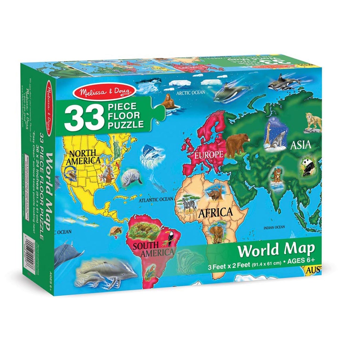 World Map Floor Puzzle - Loomini