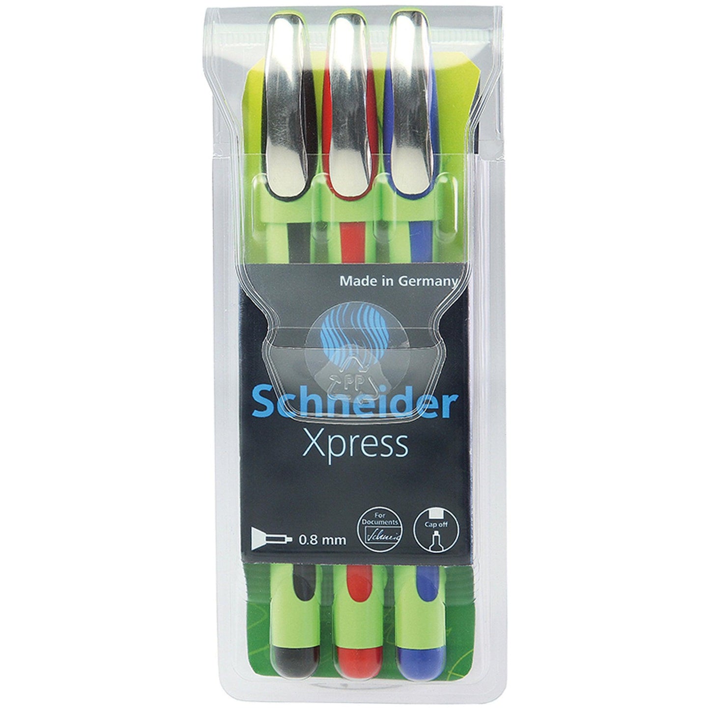 Xpress Fineliner Pen, Fiber Tip, 0.8 mm, 3 Colors Per Pack, 3 Packs - Loomini