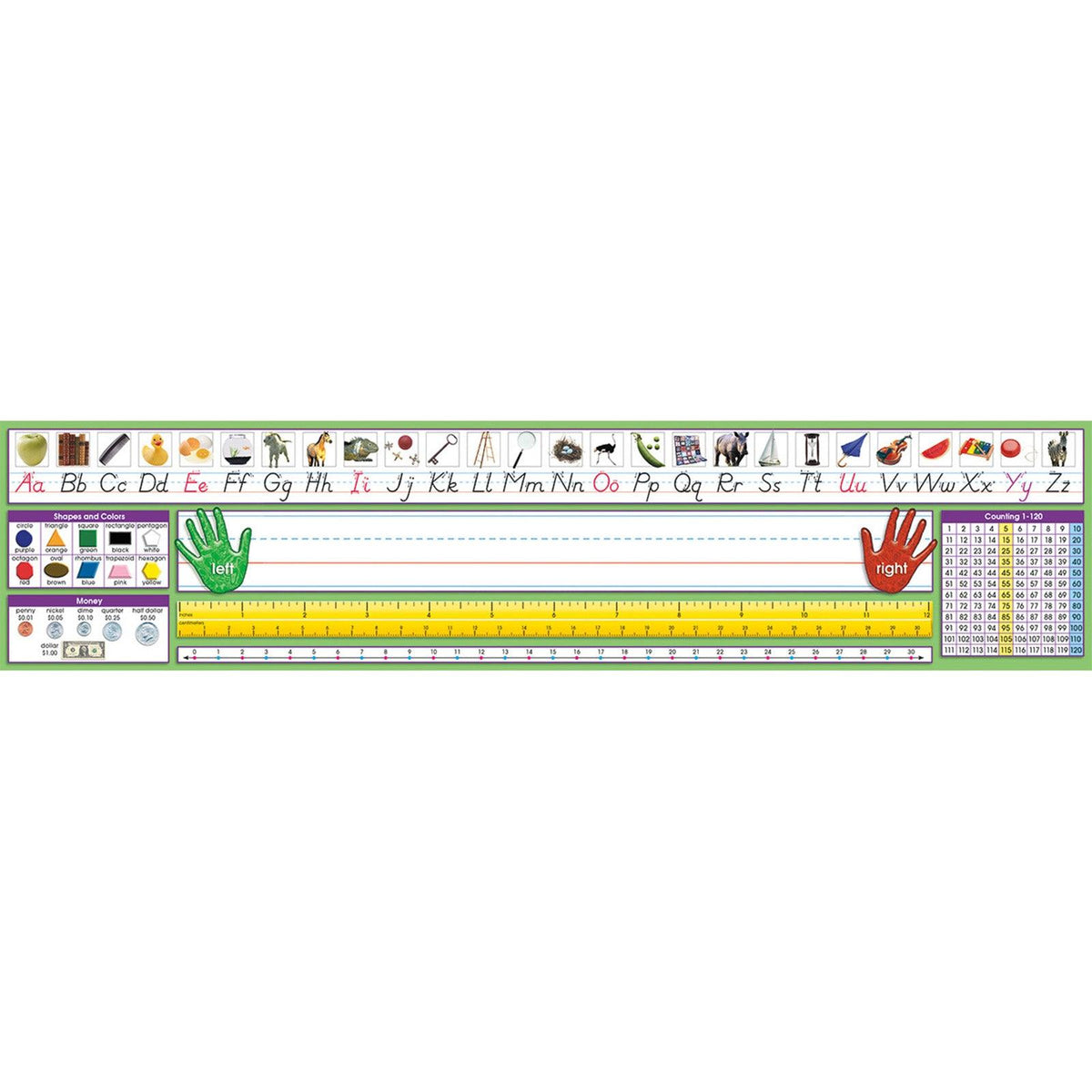 Adhesive Primary Modern Manuscript Desk Plates, 17.5 x 4", Pack of 36 - Loomini