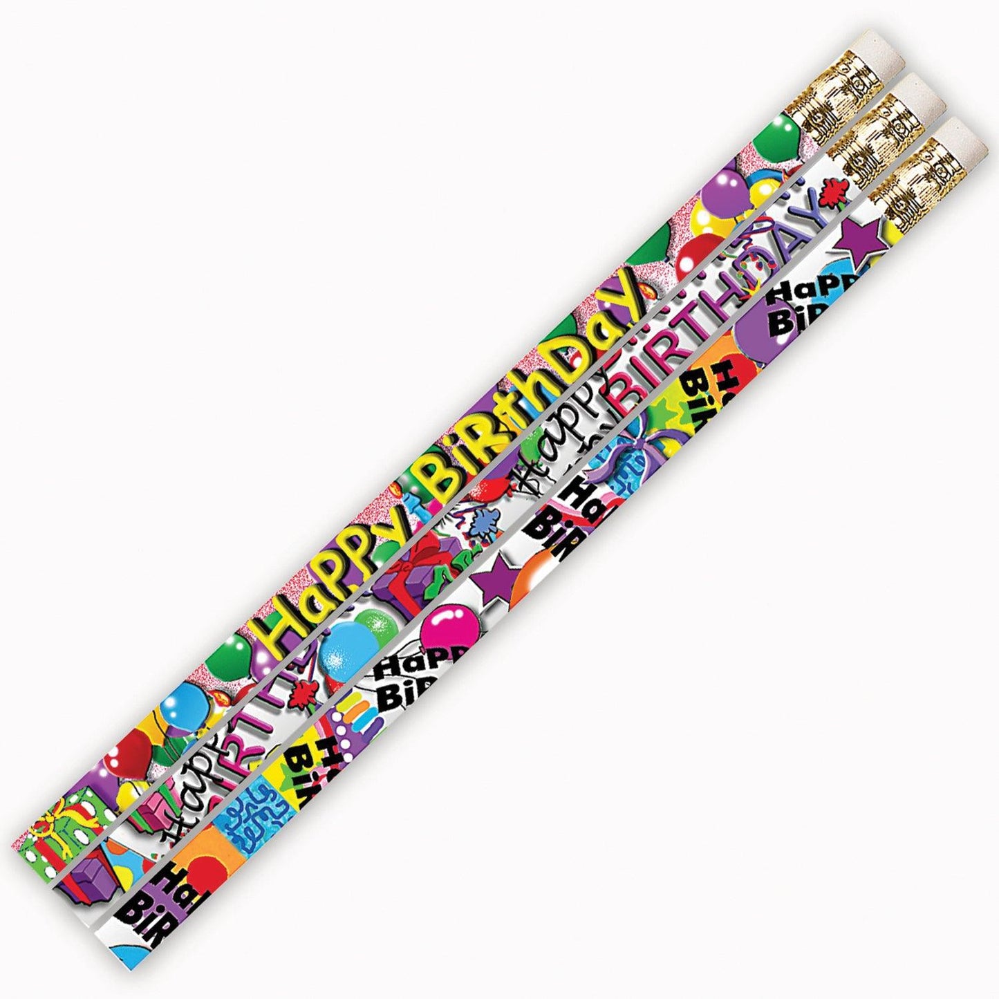 Birthday Supreme Motivational/Fun Pencils, Pack of 144 - Loomini