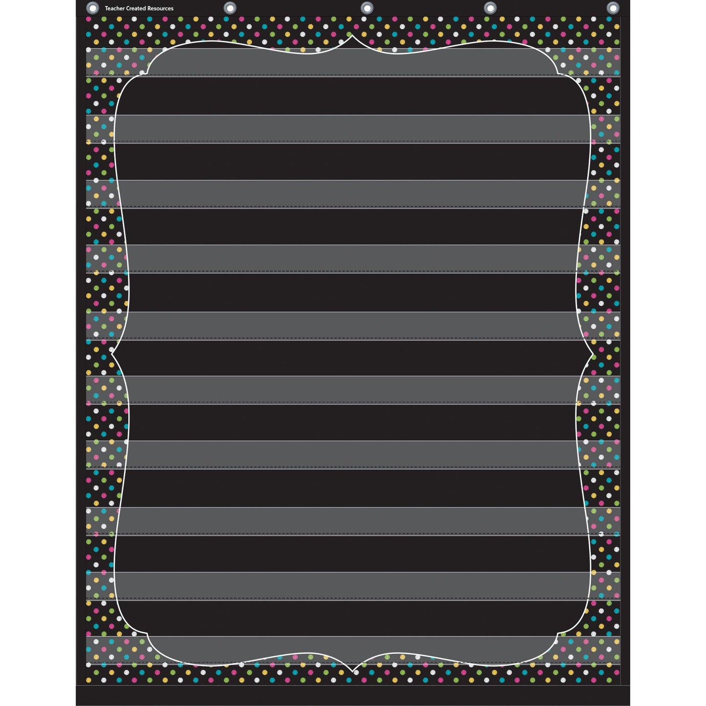 Chalkboard Brights 10 Pocket Chart - Loomini
