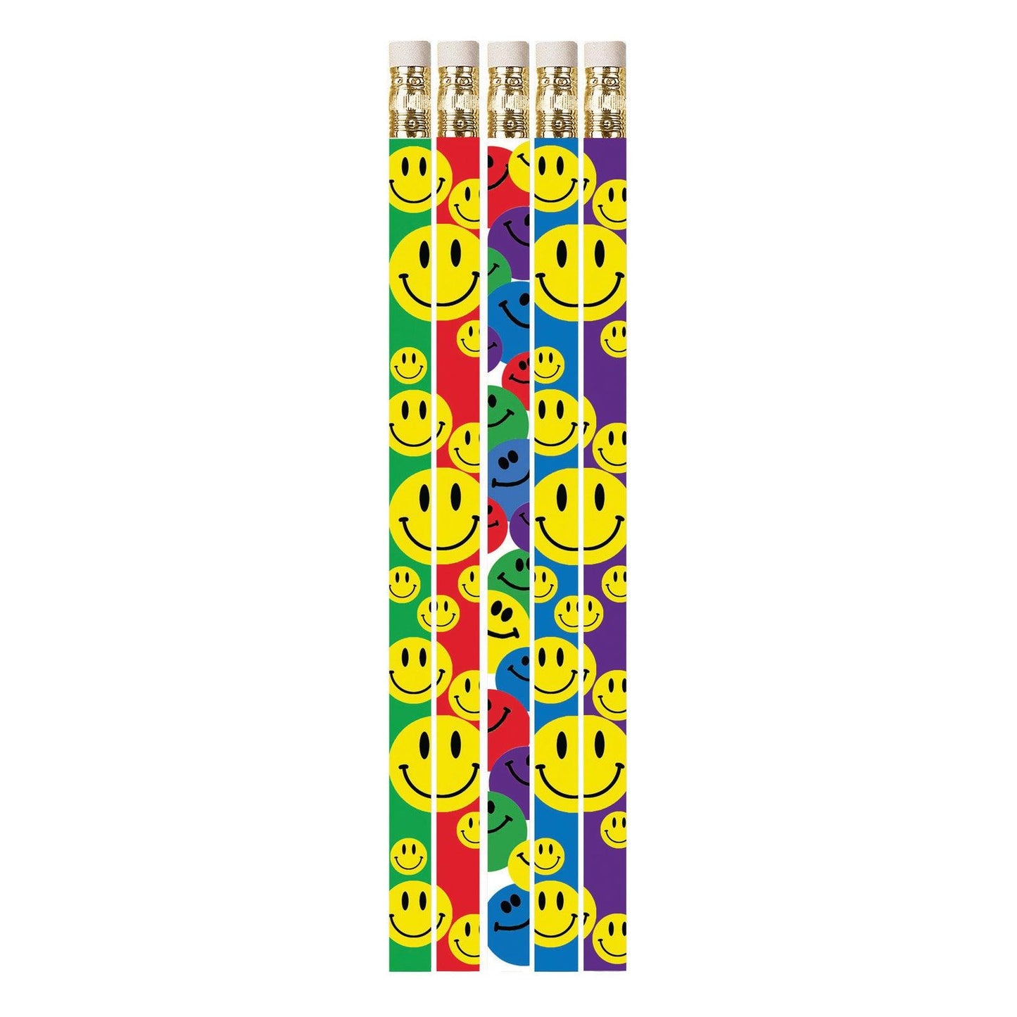 Happy Face Assorted Motivational Pencils, Pack of 144 - Loomini