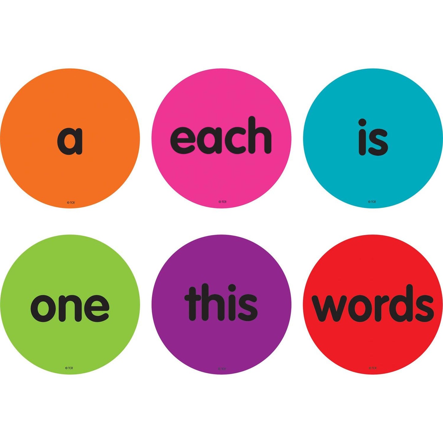 Spot On® Sight Words 1-50 Carpet Markers, 4" - Loomini