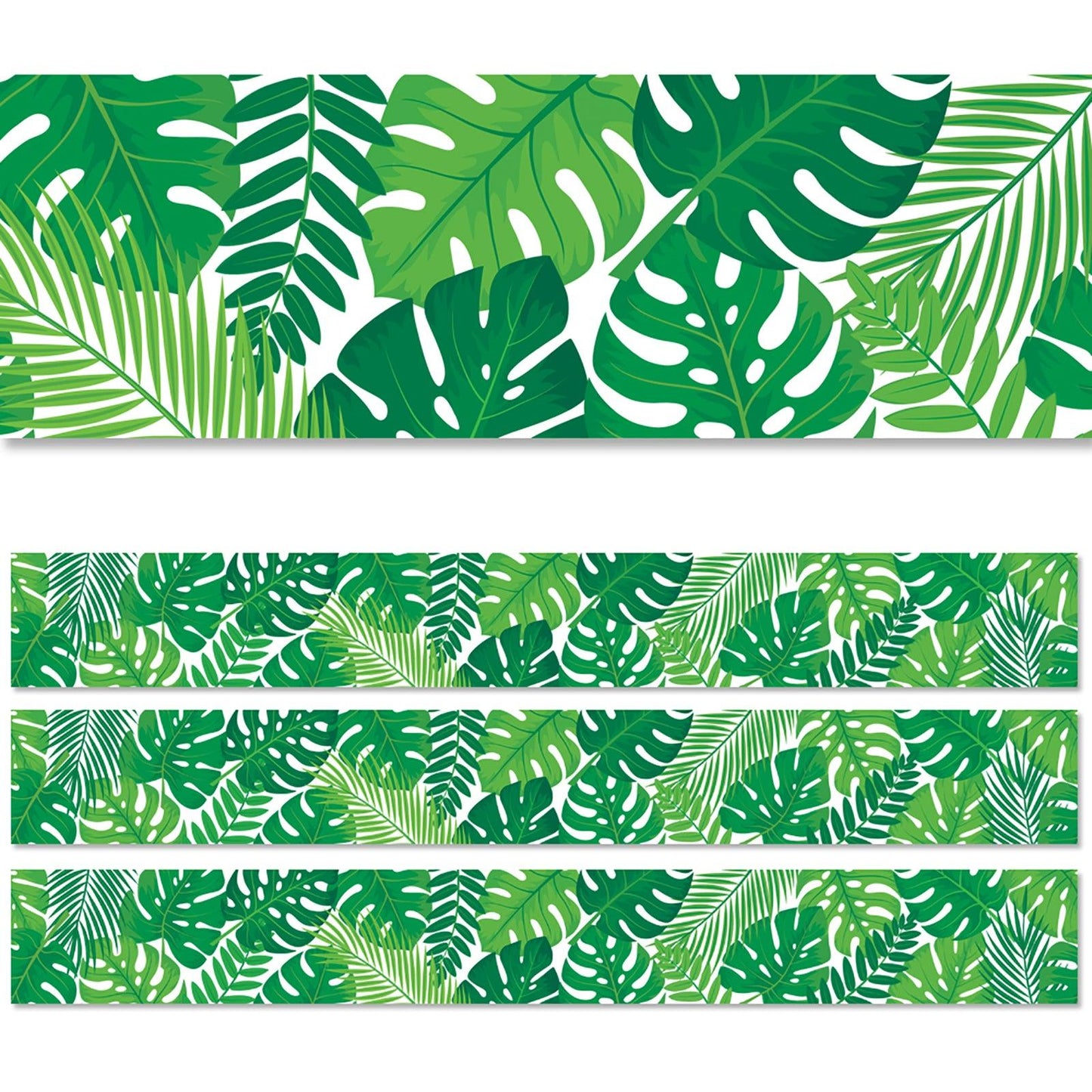 Tropical Leaves EZ Border, 48 Feet, 3 Packs - Loomini
