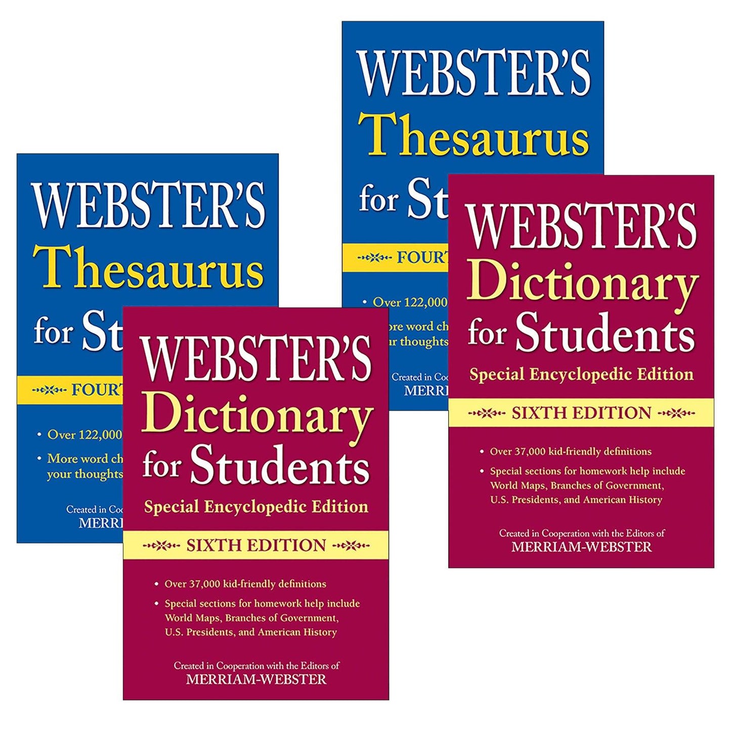 Webster's For Students Dictionary/Thesaurus Shrink-Wrapped Set, 2 Sets - Loomini