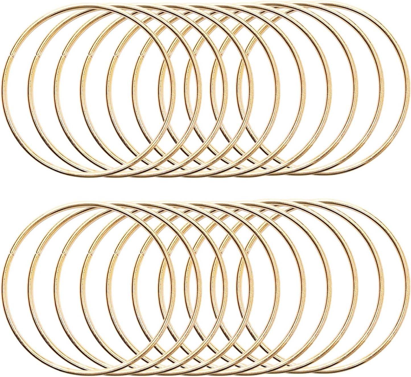 20 Pcs 3 Inch Metal Rings for Craft Gold Hoops Floral Macrame Hoops Rings for DIY Crafts Macrame Dream Catcher Supplies(Gold,3 Inch)