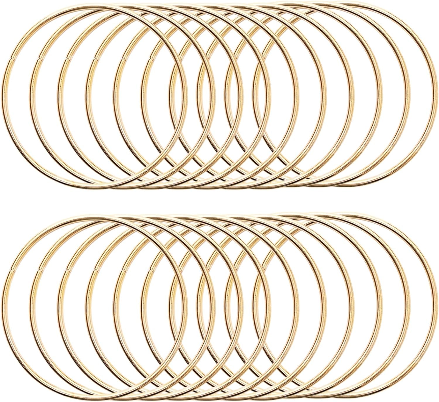 20 Pcs 3 Inch Metal Rings for Craft Gold Hoops Floral Macrame Hoops Rings for DIY Crafts Macrame Dream Catcher Supplies(Gold,3 Inch)