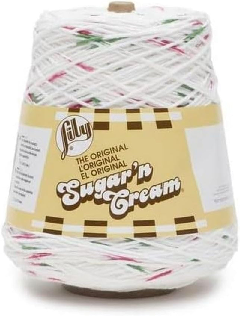 SUGAR N CREAM CONES White Yarn - 1 Pack of 14Oz/400G - Cotton - #4 Medium - 706 Yards - Knitting/Crochet