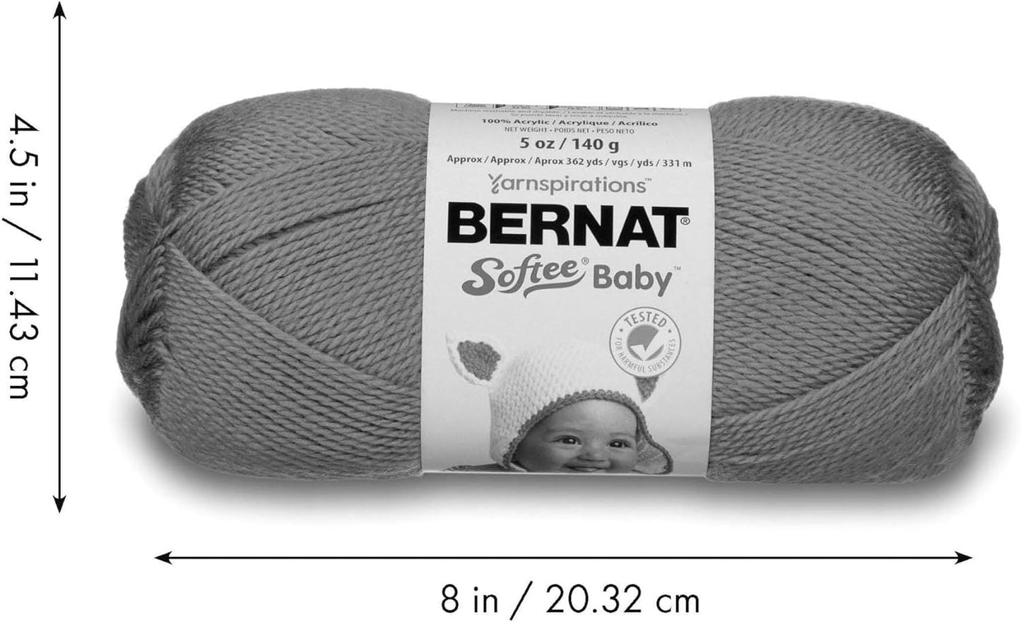 Softee Baby White Yarn - 3 Pack of 141G/5Oz - Acrylic - 3 DK (Light) - 362 Yards - Knitting/Crochet