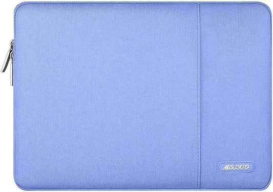 Laptop Sleeve Bag Compatible with Macbook Air 13 M3 A3113 M2 A2681 M1 A2337 A2179 A1932/Pro 13 M2 M1 A2338 A2251 A2289 A2159 A1989 A1706 A1708,Polyester Vertical Case with Pocket, Slate Blue