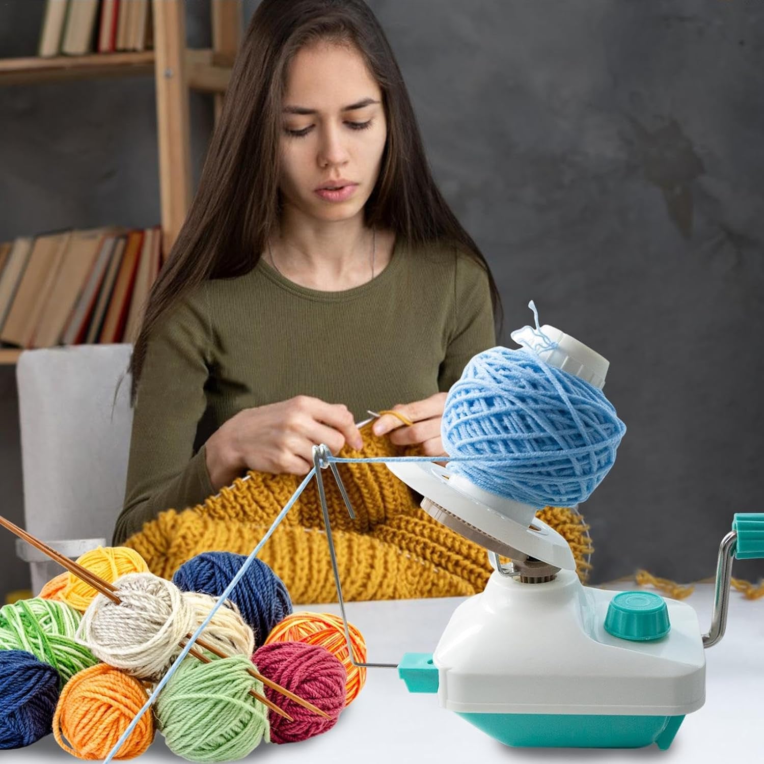 Wool Machine | Knitting Machine | Yarn Winder for Crocheting, Crocheting Tools Supplies Gift Yarn Winder for Crocheting Automatic Yarn Cake Winder Spinner Baller Roller Swift Spooler
