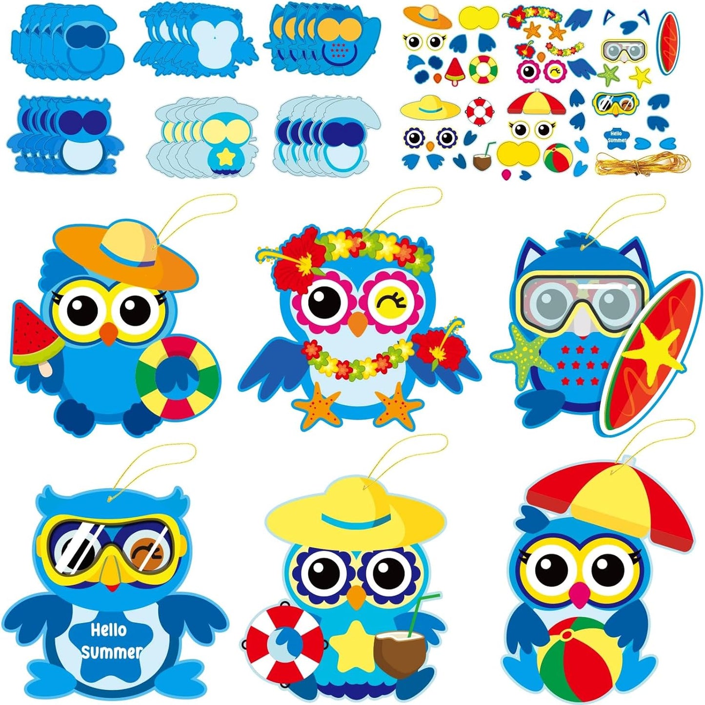 30 PCS First Day of School Craft Kits for Preschool Kids, Colorful Owl DIY Craft Back to School Crafts Bulk Owls Themed Bulletin Board Classroom Game Activities Party Favors