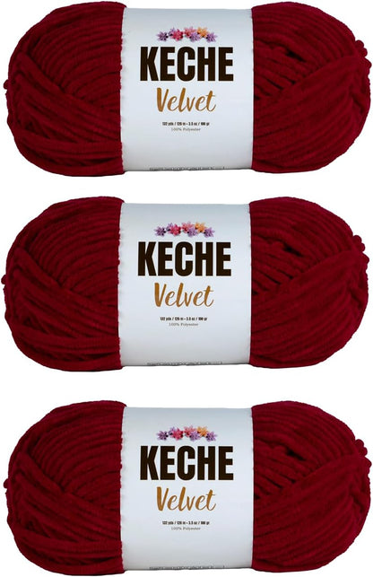 Velvet Yarn for Crocheting, Soft Chenille Bulky Baby Blanket Amigurumi Yarn 100 Gr (132 Yds) - Latte