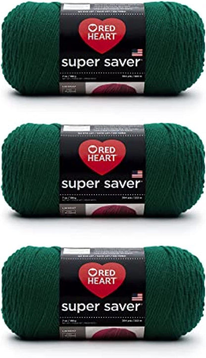 Super Saver White Yarn - 3 Pack of 198G/7Oz - Acrylic - 4 Medium (Worsted) - 364 Yards - Knitting/Crochet