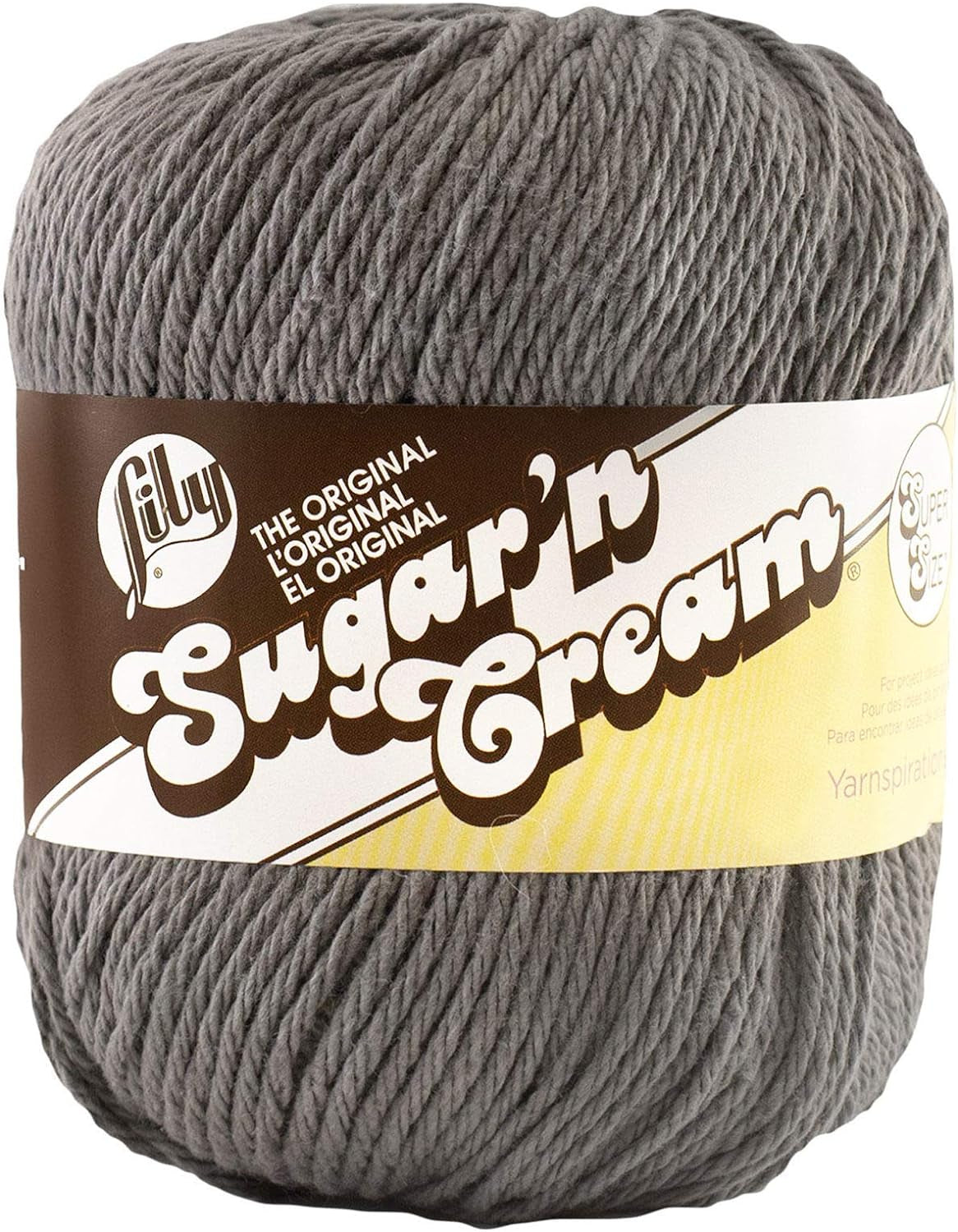 Sugar 'N Cream the Original Solid Yarn, 2.5Oz, Medium 4 Gauge, 100% Cotton - Ecru - Machine Wash & Dry