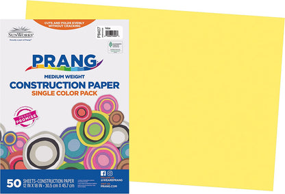 (Formerly ) Construction Paper, White, 12" X 18", 50 Sheets