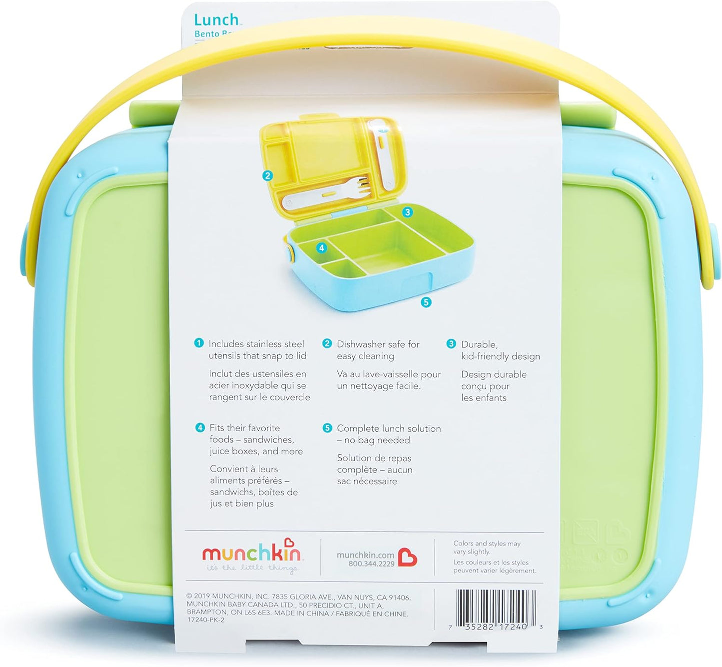 ® Lunch™ Bento Box for Kids, Includes Utensils, Green