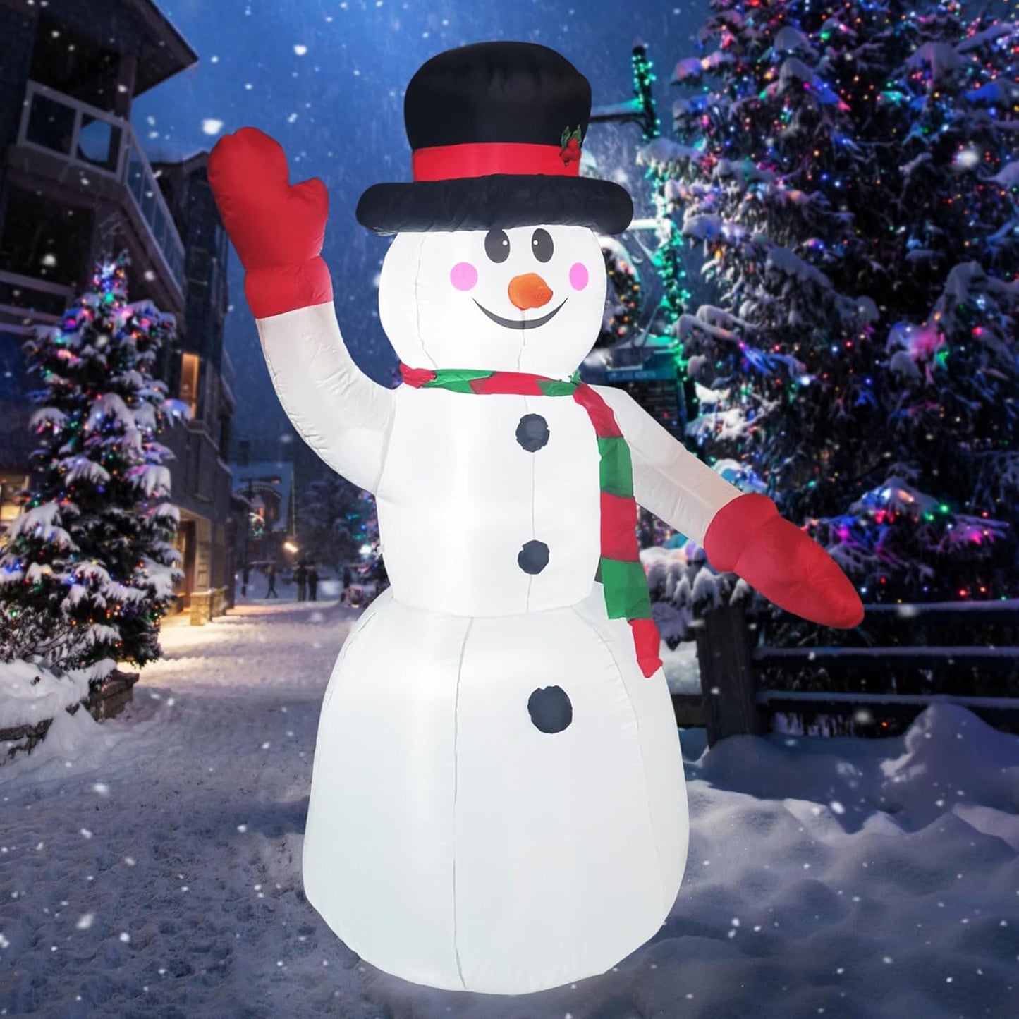 8FT High Christmas Inflatables Outdoor Snowman Giant Yard Party Decoration (Giant Snowman)